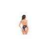 Bodystring noir en dentelle 